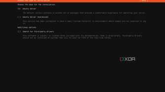 Selecting Ubuntu Server in the installation wizard