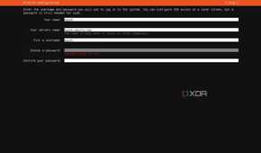 Configuring a profile for Ubuntu Server in the installation wizard