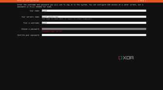 Configuring a profile for Ubuntu Server in the installation wizard