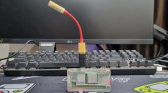 photo of usb dac connected with pi zero2w