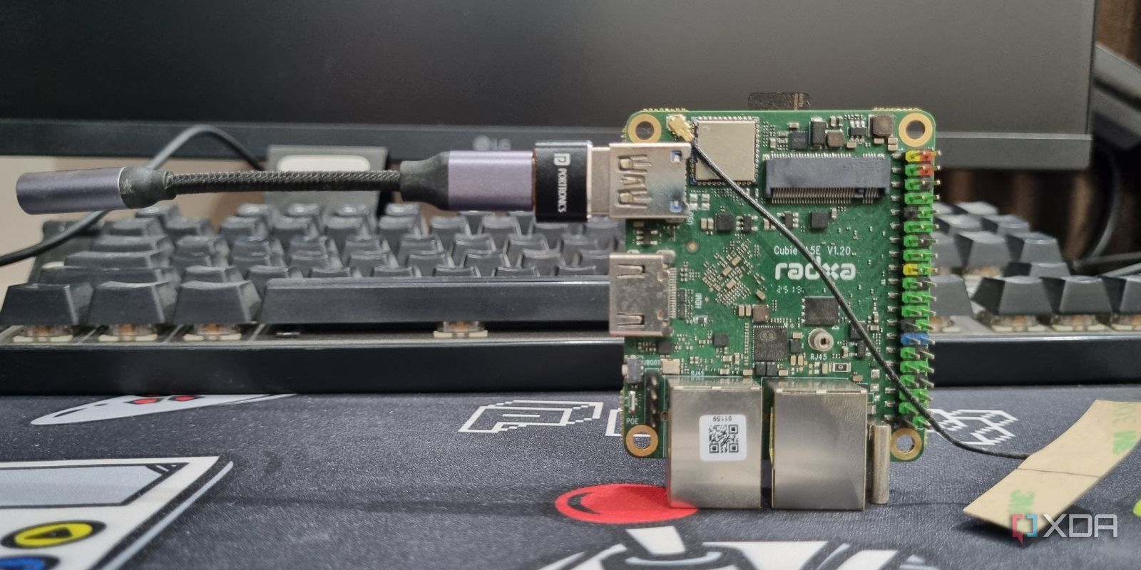 photo of usb dac connected with radxa cubie