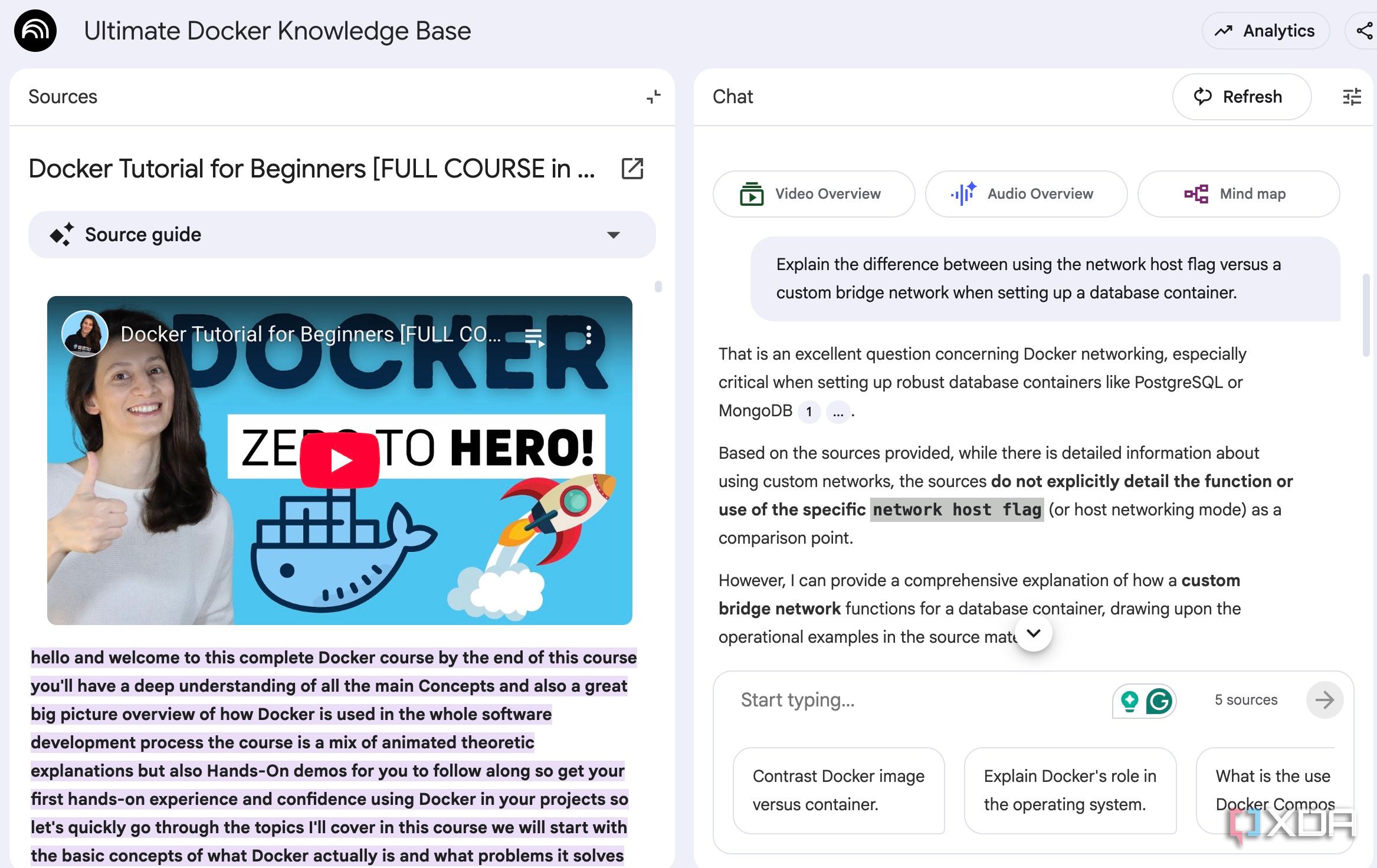 Checking sources in NotebookLM