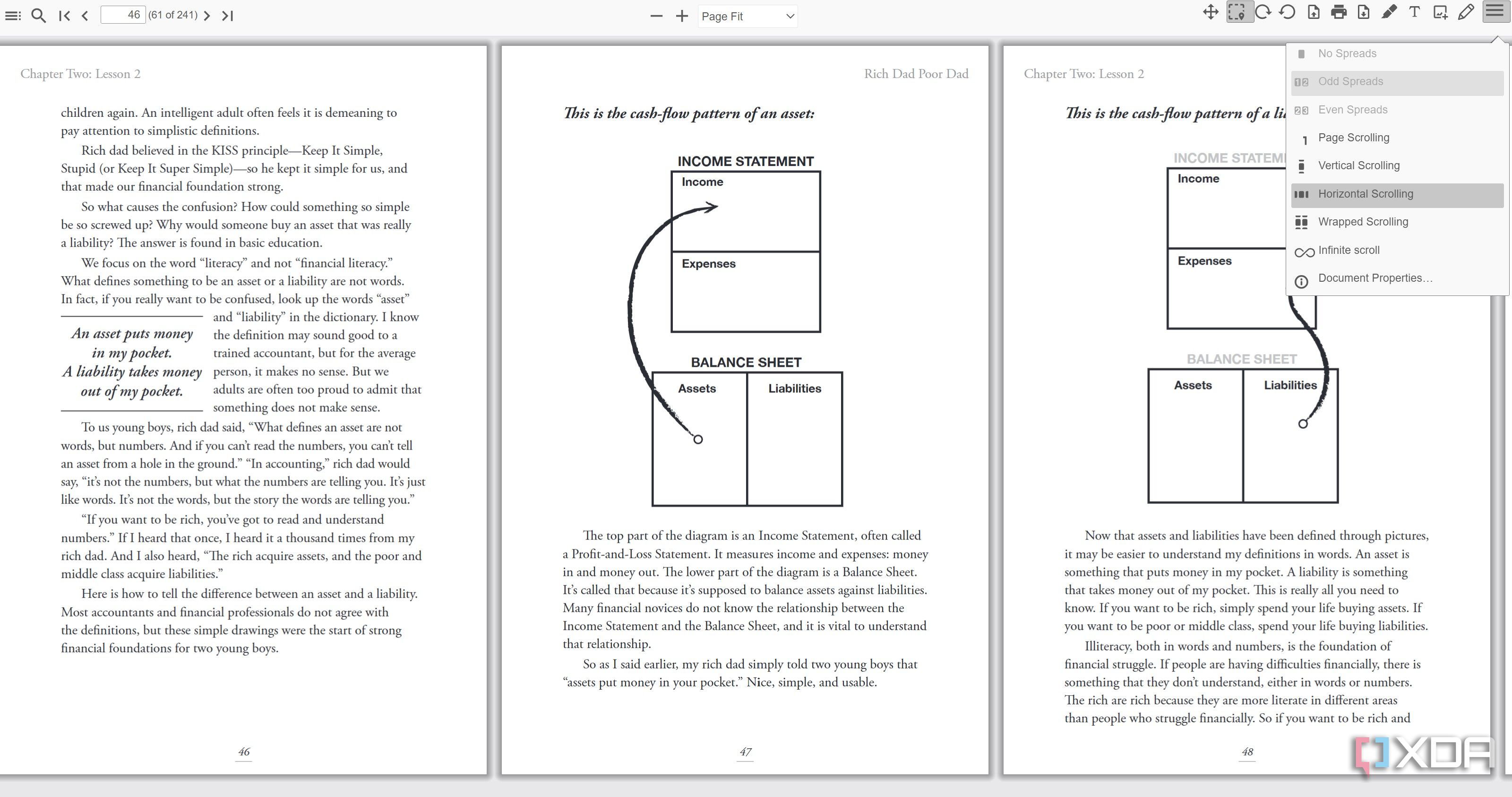 Multiple scrolling options in BookLore