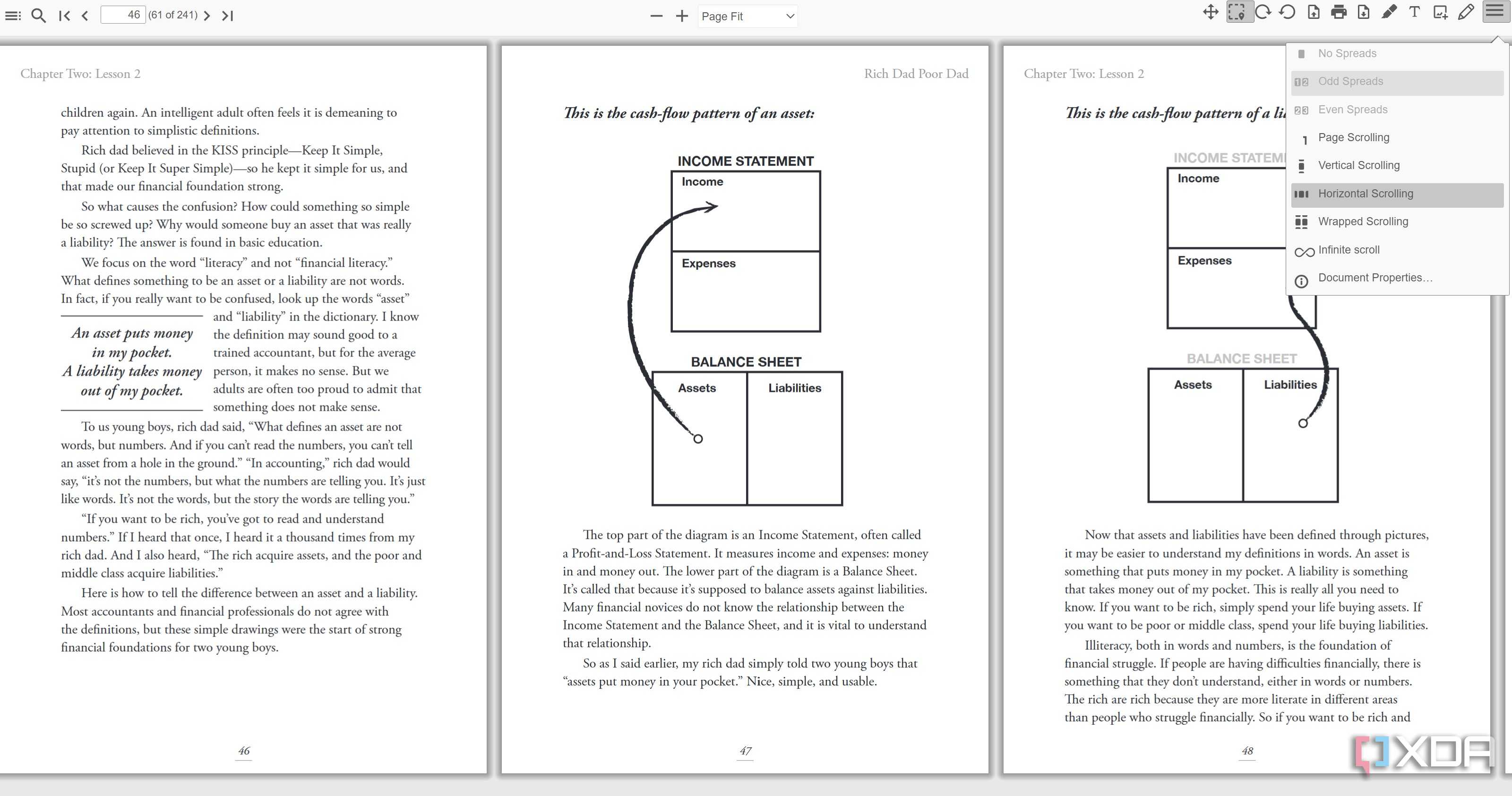 Multiple scrolling options in BookLore