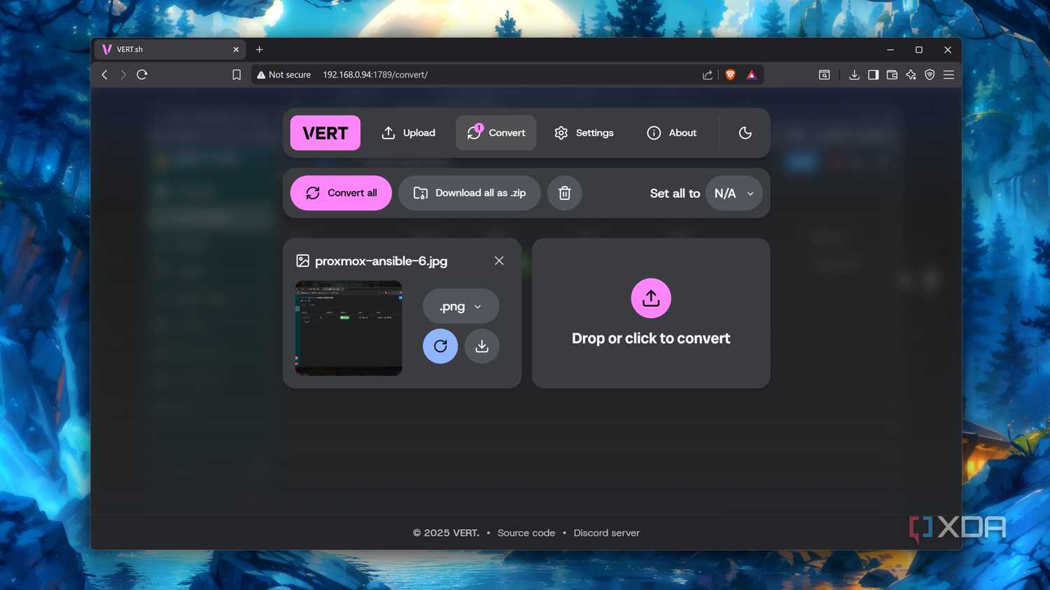 Vert Transfer Vert is the best self-hosted file converter out there, and it's not ...