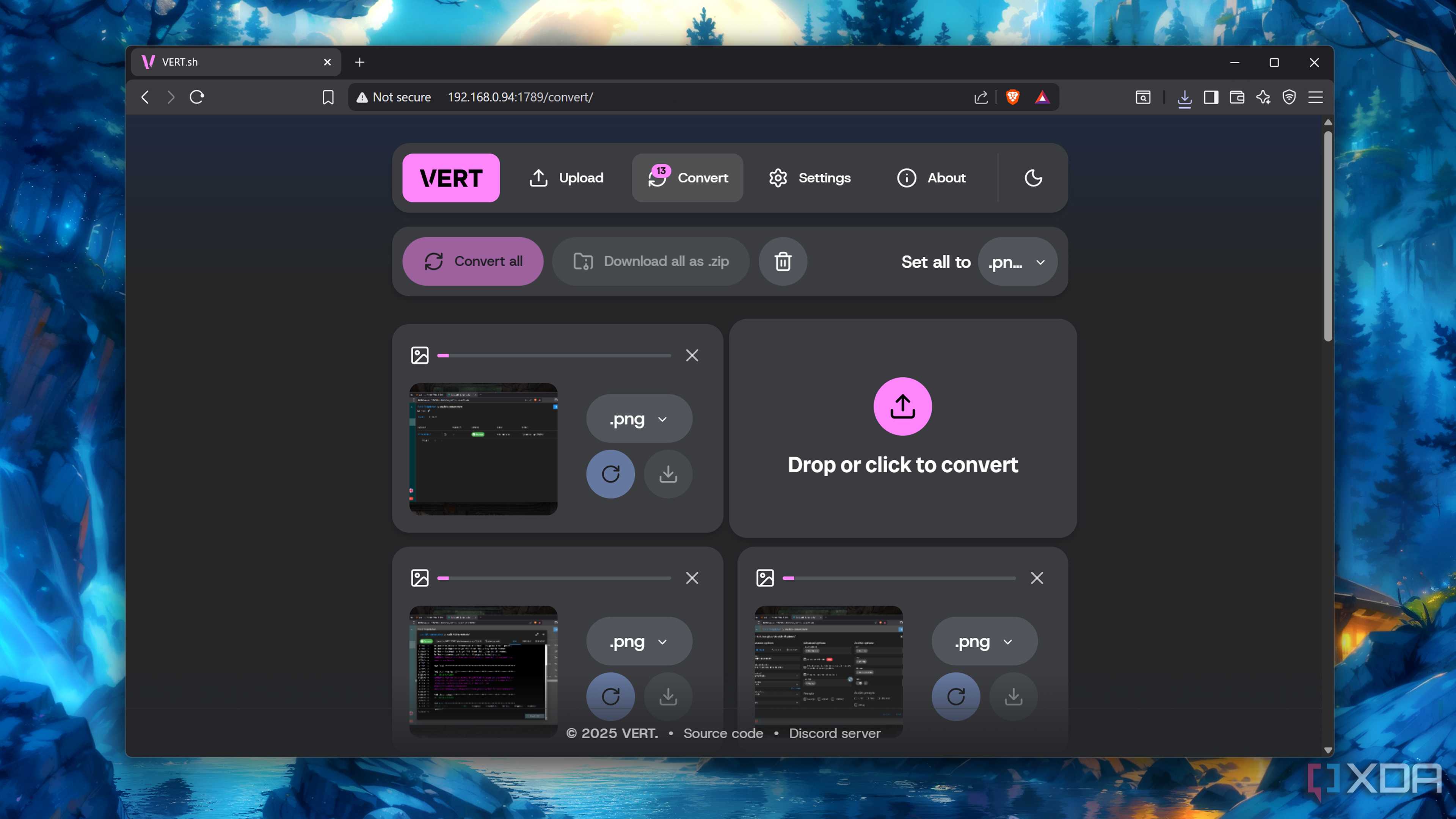 Adding many images to Vert