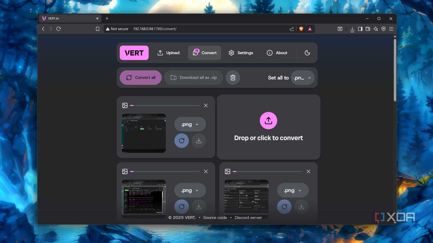 Adding many images to Vert