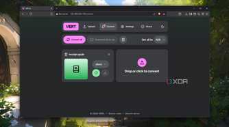 Converting an EPUB file on Vert