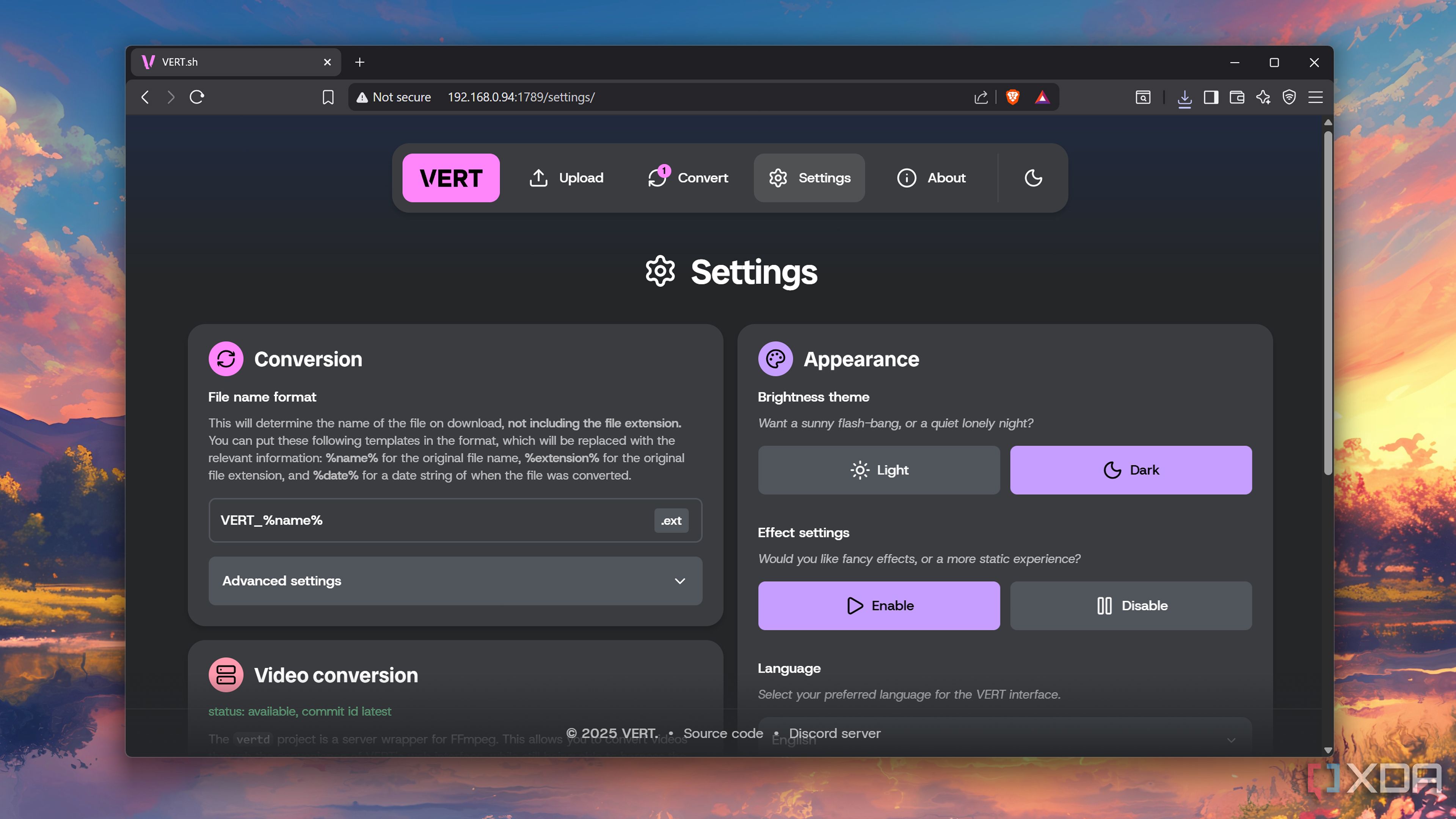 Vert is the best self-hosted file converter out there, and it's not ...
