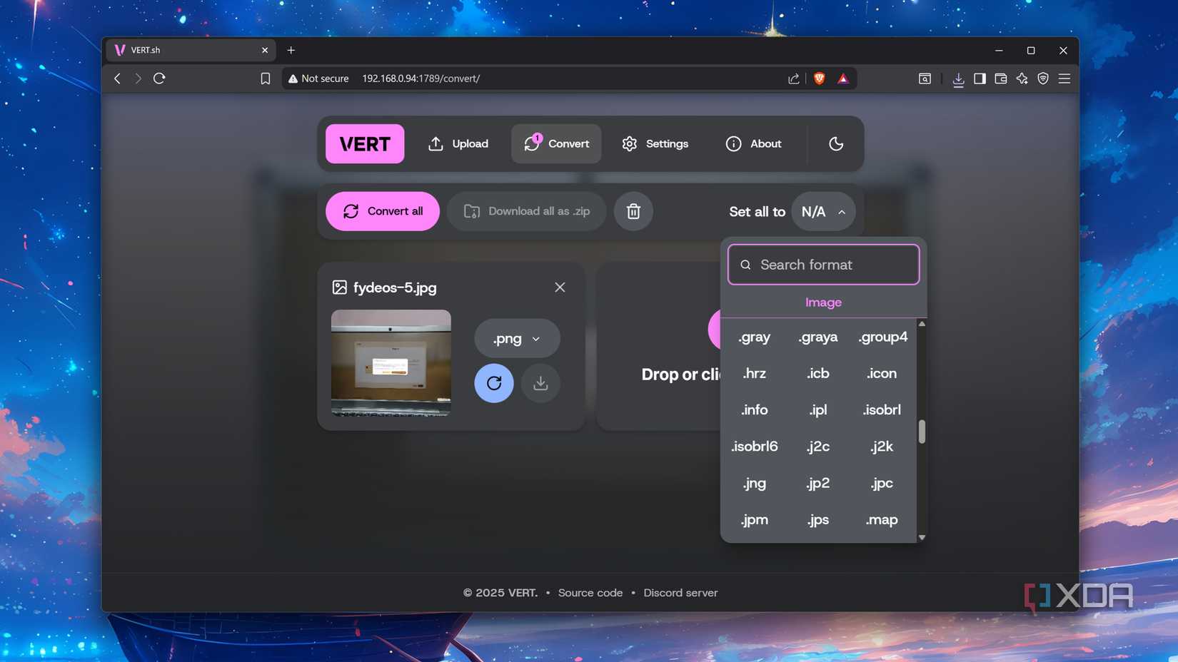 Vert Transfer Vert is the best self-hosted file converter out there, and it's not ...