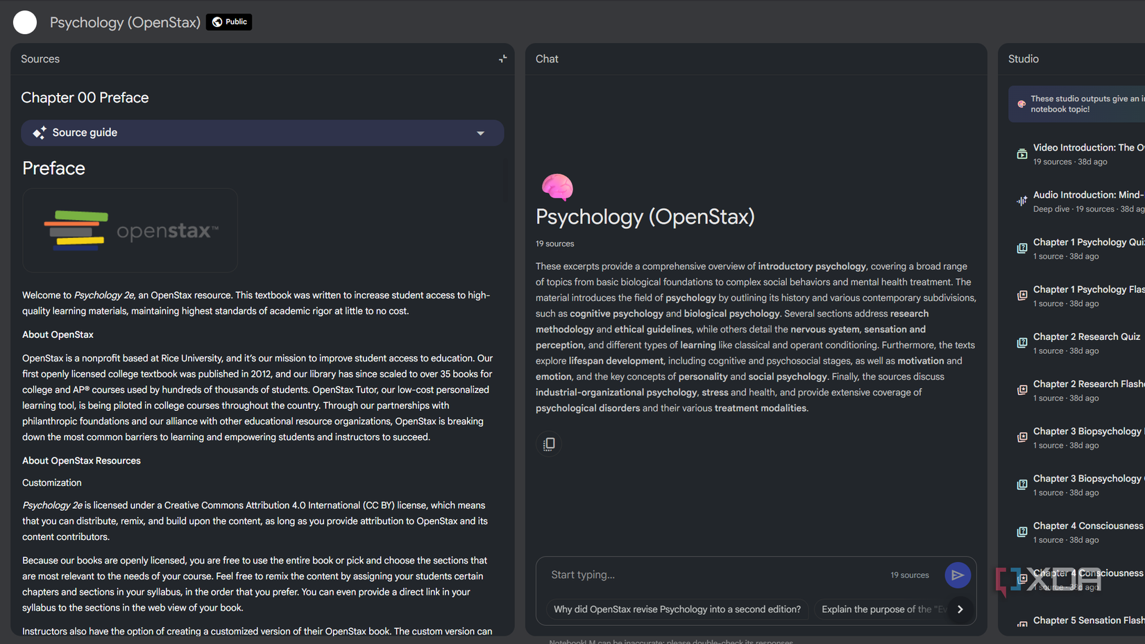 vista de la fuente de texto en notebooklm