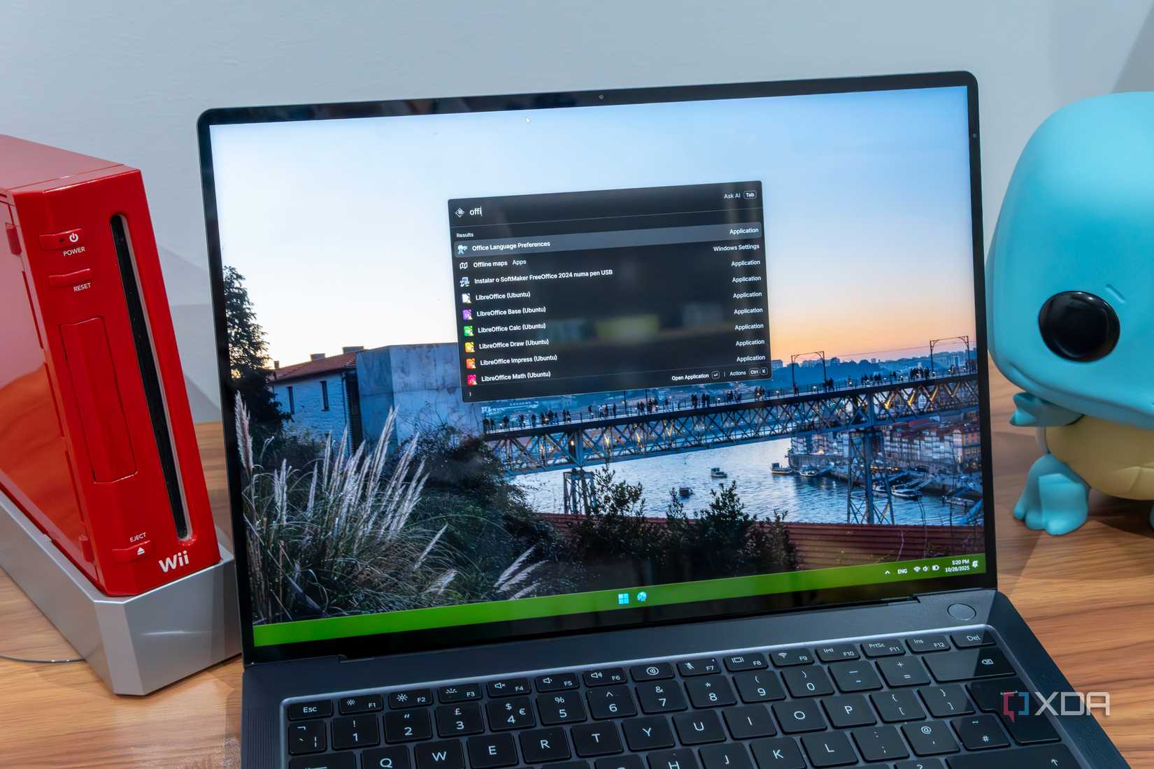 A WIndows 11 laptop running Raycast, showing search results for "offi"