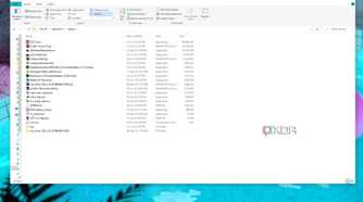 Screenshot showing Windows storage break-up on a folder on Windows 10