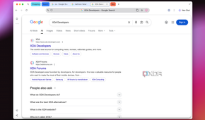 XDA Developers Google search result