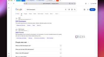 XDA Developers Google search result