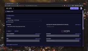 Configuring the Storage settings for XOA