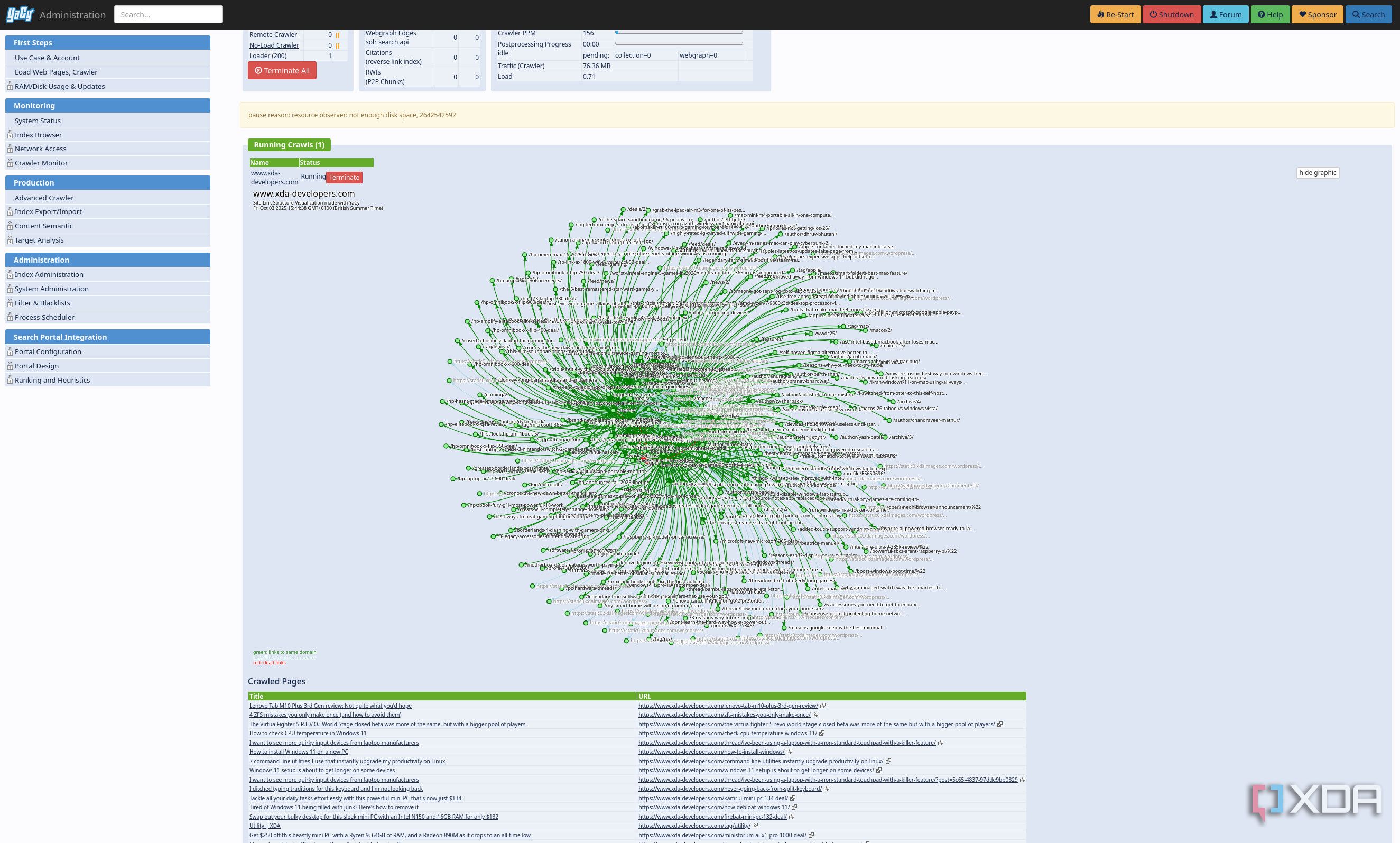 Self-host your own search engine with YaCy and Docker