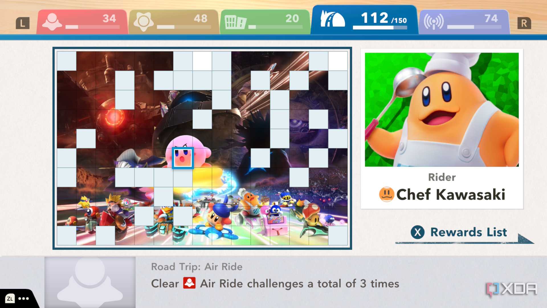 The node to unlock Chef Kawasaki in Kirby Air Riders