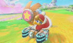 King Dedede uses his special ability in Kirby Air Riders