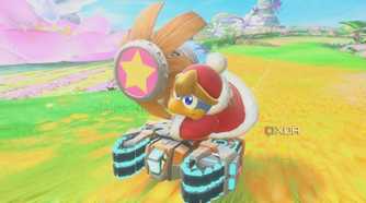 King Dedede uses his special ability in Kirby Air Riders