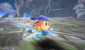 Bandana Waddle Dee rides in Kirby Air Riders