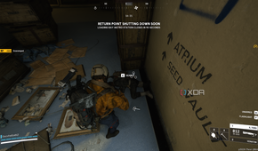 Looting a dead raider in Arc Raiders.