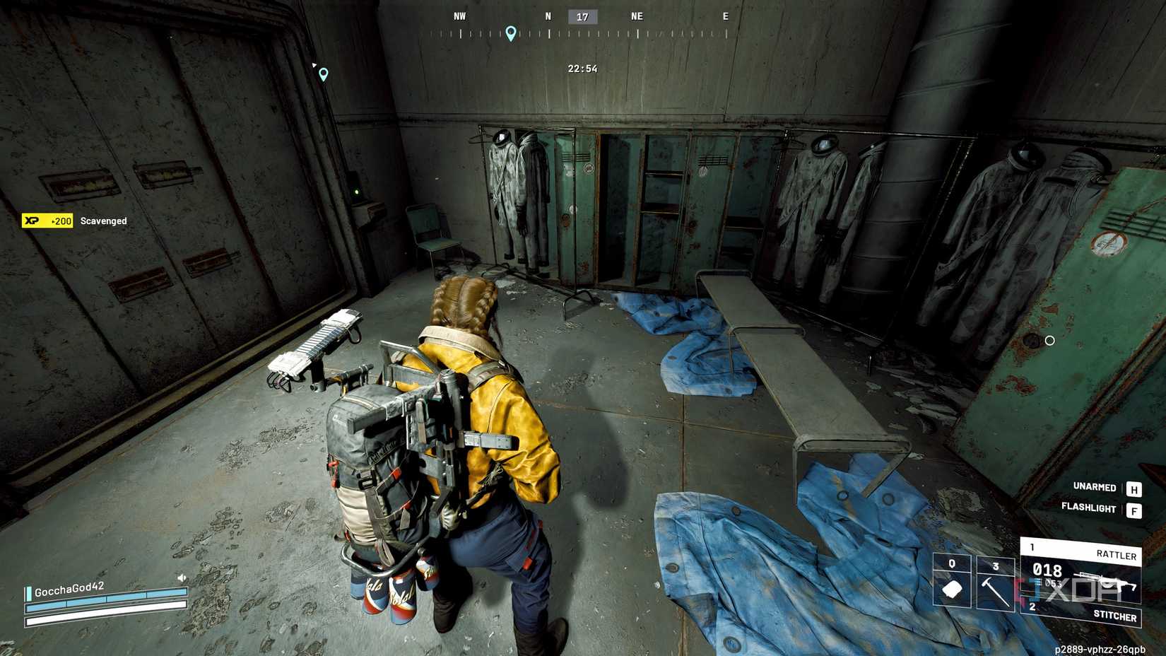 A room with lockers in Arc Raiders.