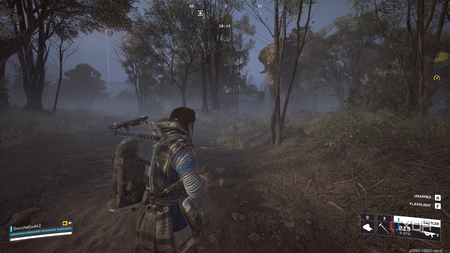 A screenshot from Arc Raiders running on an Nvidia GTX 1660 Ti.