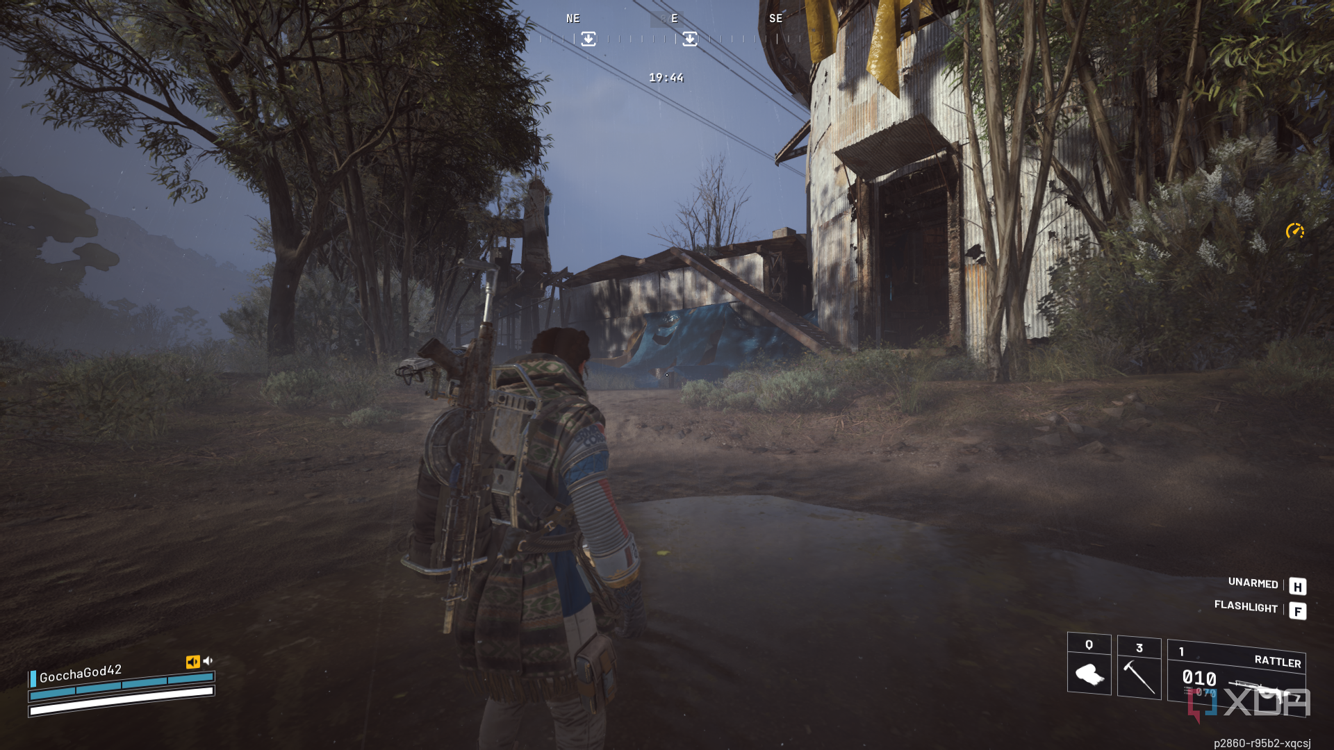 A screenshot from Arc Raiders running on an Nvidia GTX 1660 Ti.