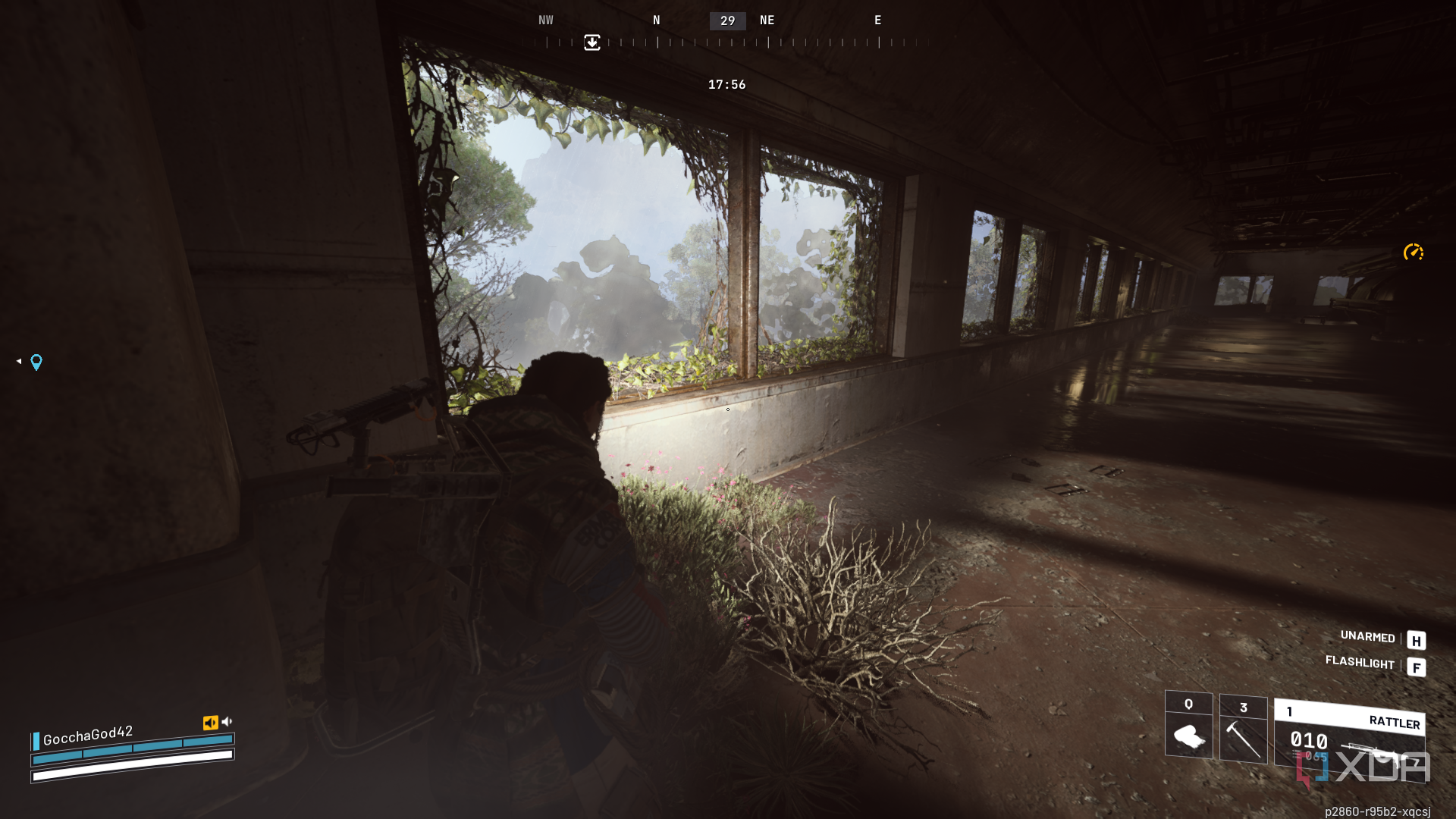 A screenshot from Arc Raiders running on an Nvidia GTX 1660 Ti.