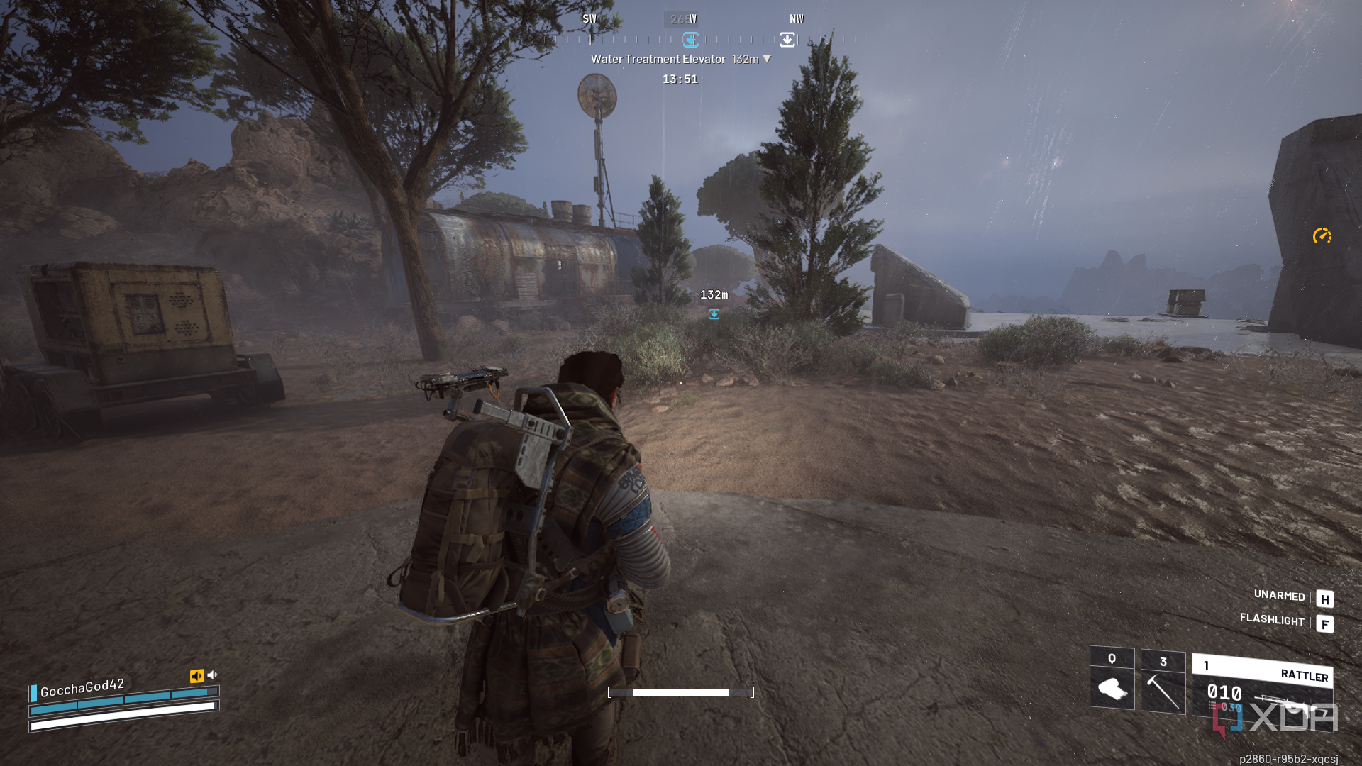 A screenshot from Arc Raiders running on an Nvidia RTX 3050 Ti mobile.