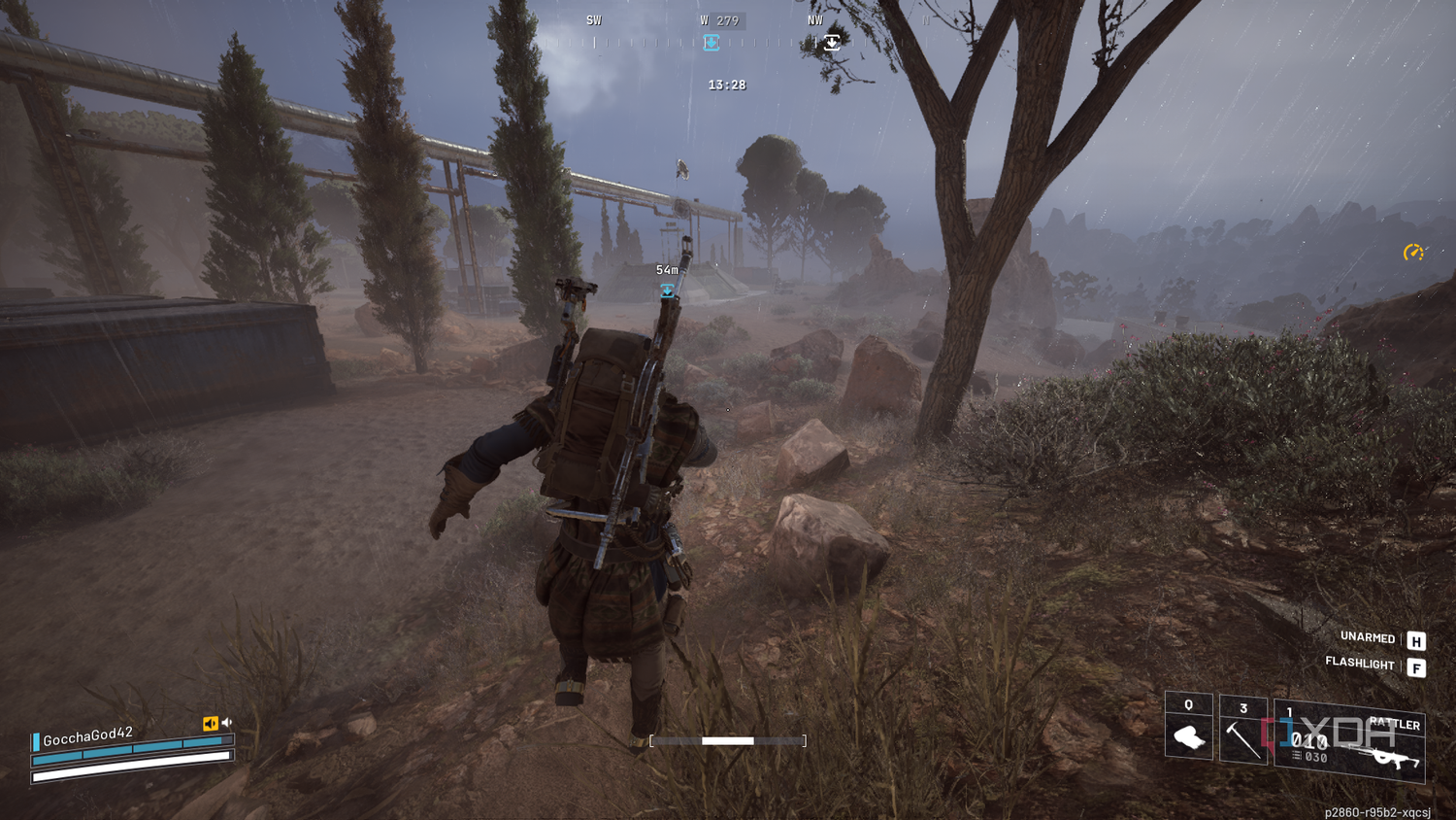 A screenshot from Arc Raiders running on an Nvidia RTX 3050 Ti mobile.