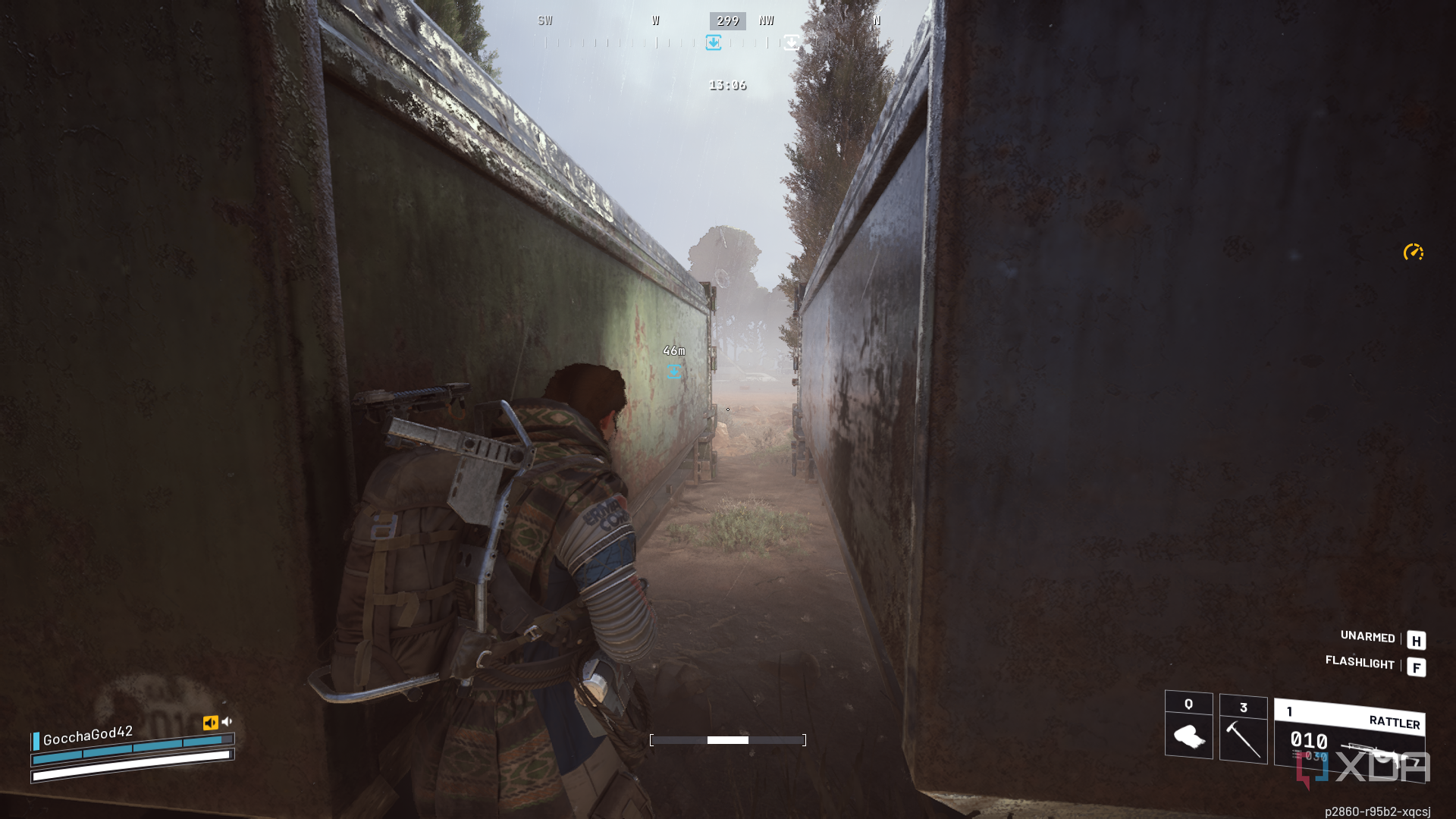 A screenshot from Arc Raiders running on an Nvidia RTX 3050 Ti mobile.