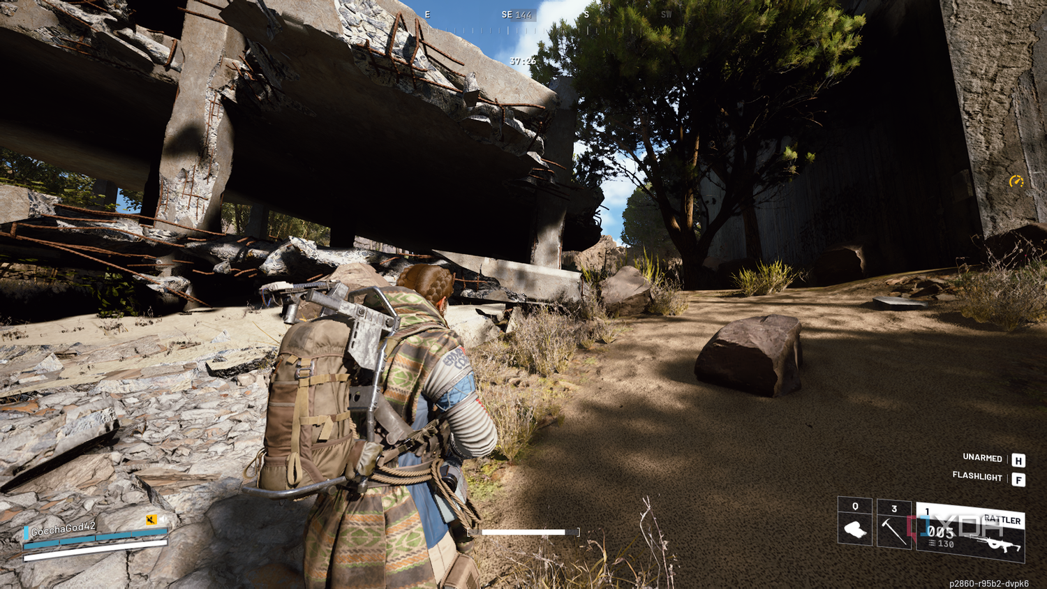 A screenshot from Arc Raiders running on an Nvidia RTX 3050 Ti mobile.