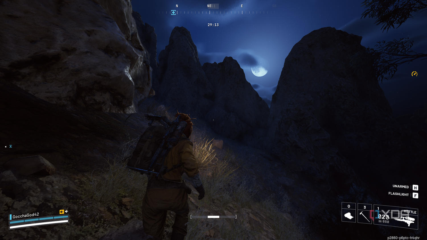 A screenshot from Arc Raiders running on an Nvidia RTX 3050 Ti mobile.