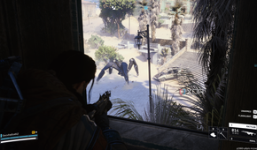 Hiding from a patrolling Leaper in Arc Raiders.