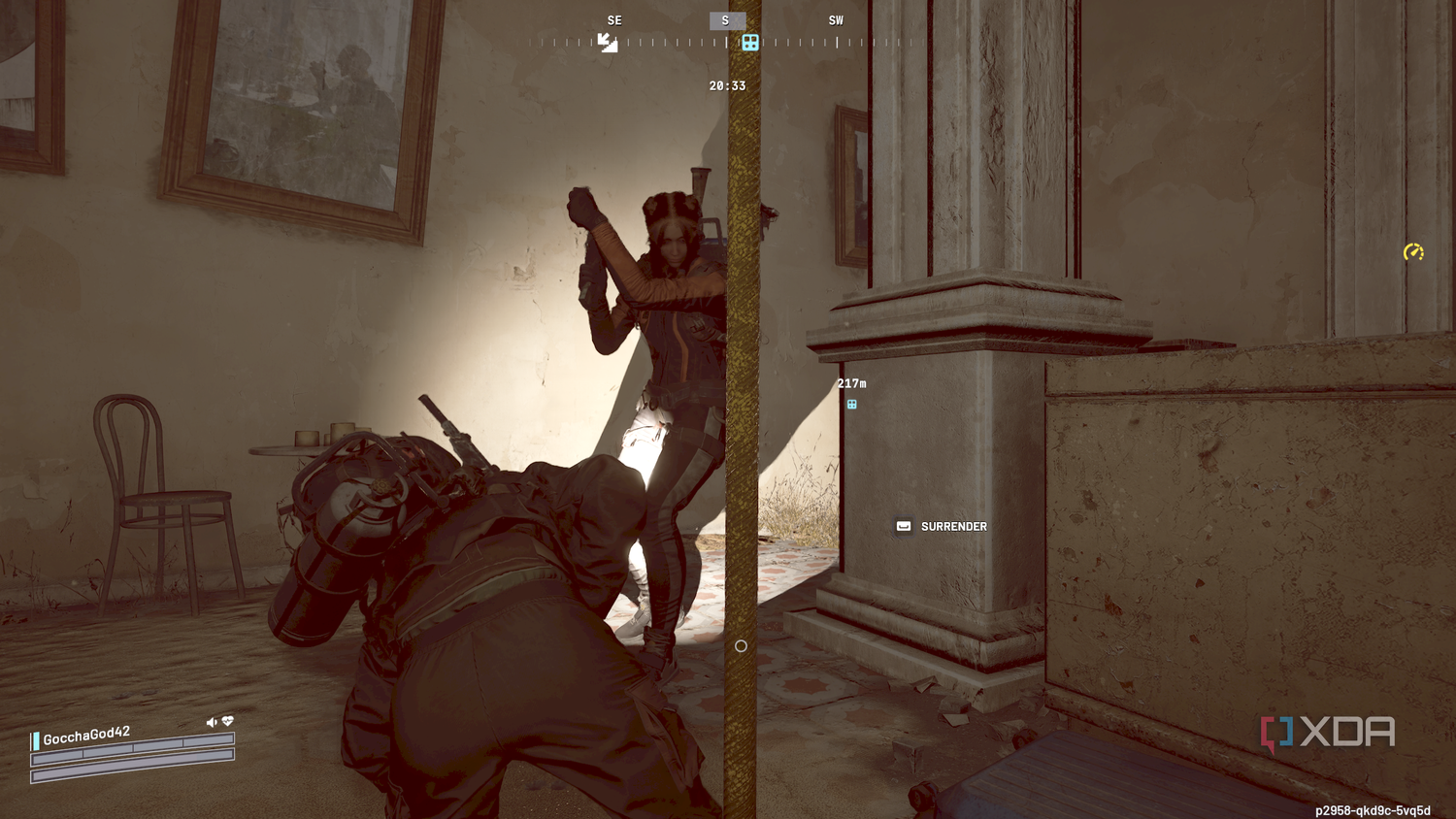 Crawling in front of a player in Arc Raiders.
