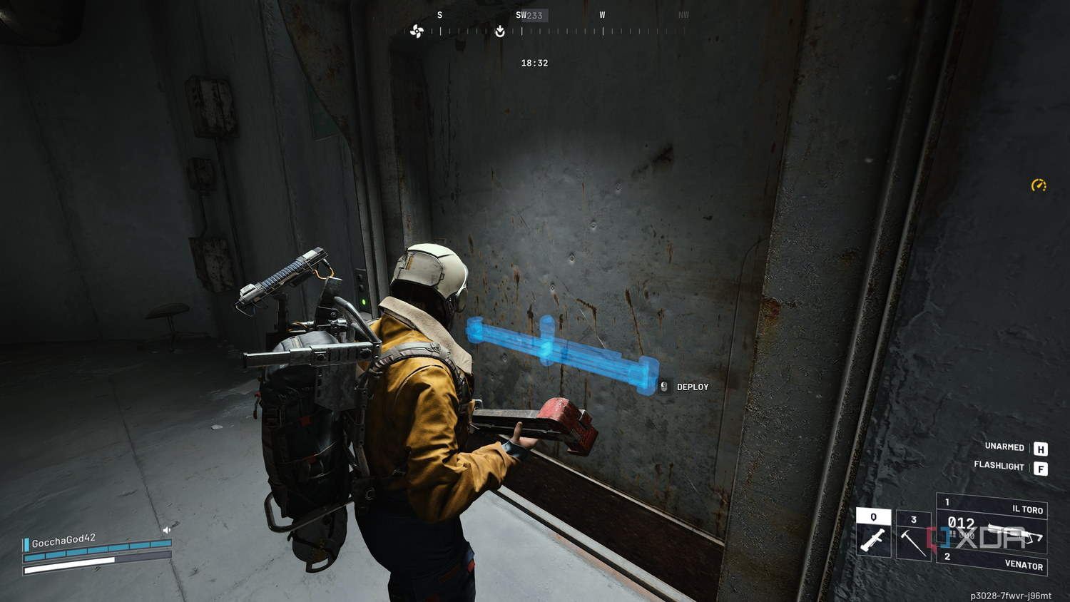 Using a door blocker in Arc Raiders.