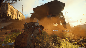 Being knocked down by a Bastion machine in Arc Raiders.