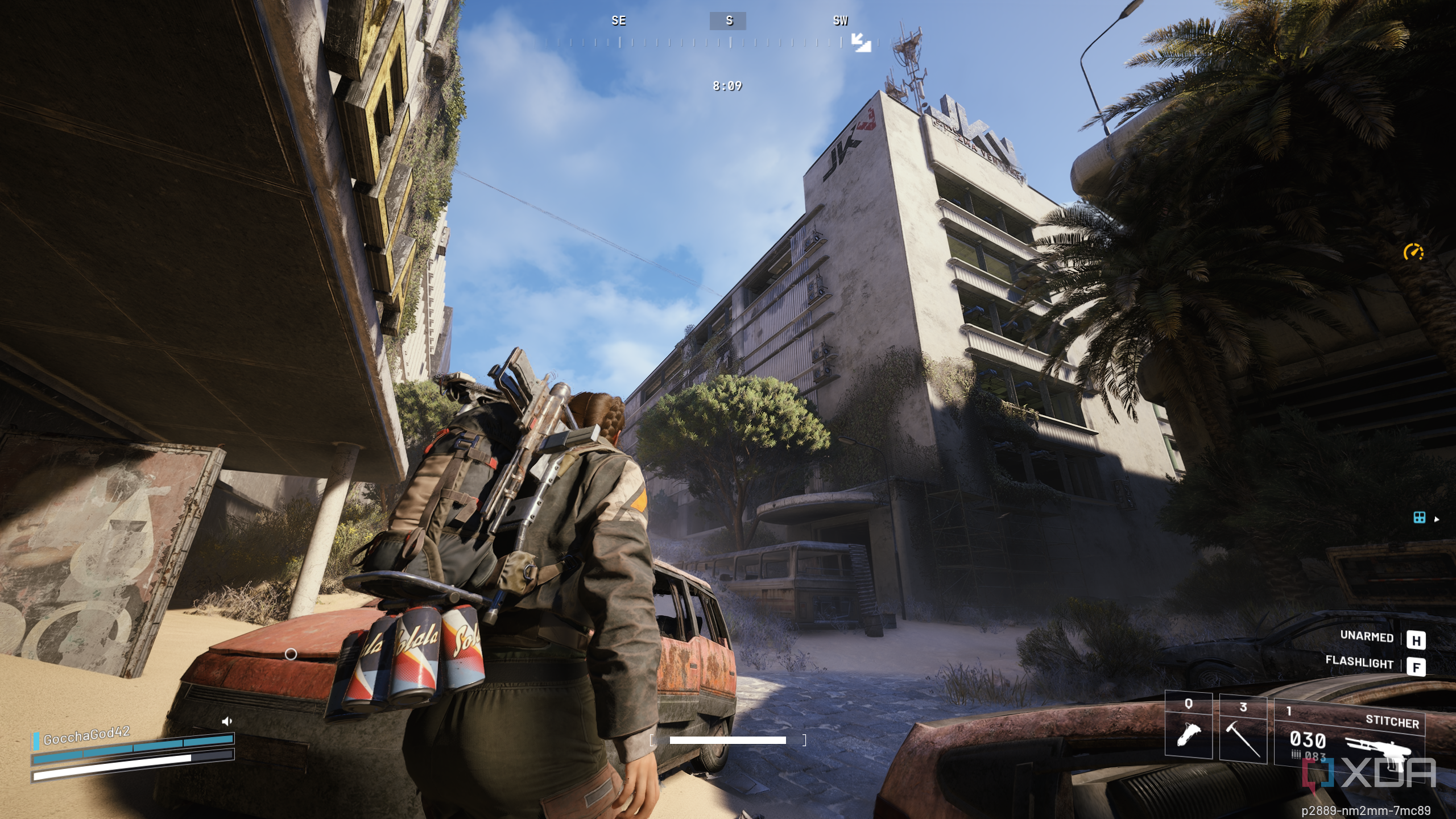Looking at a building in Arc Raiders.