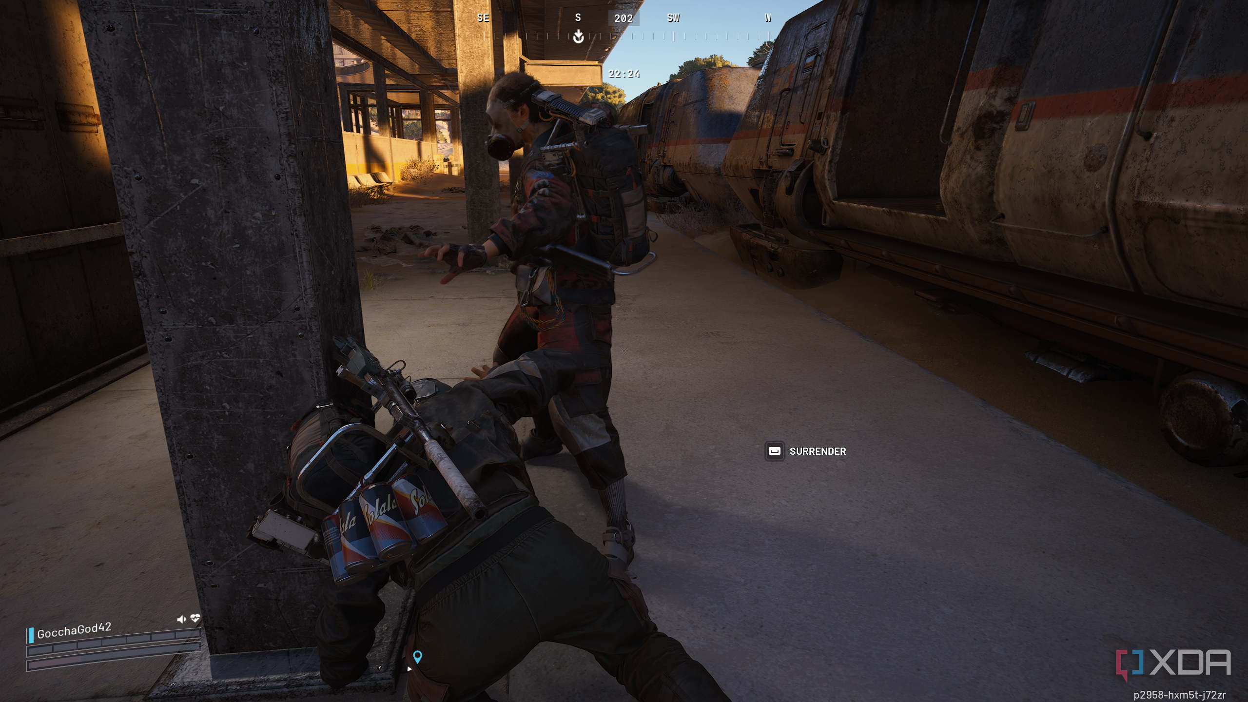 Surrendering to a raider in Arc Raiders.