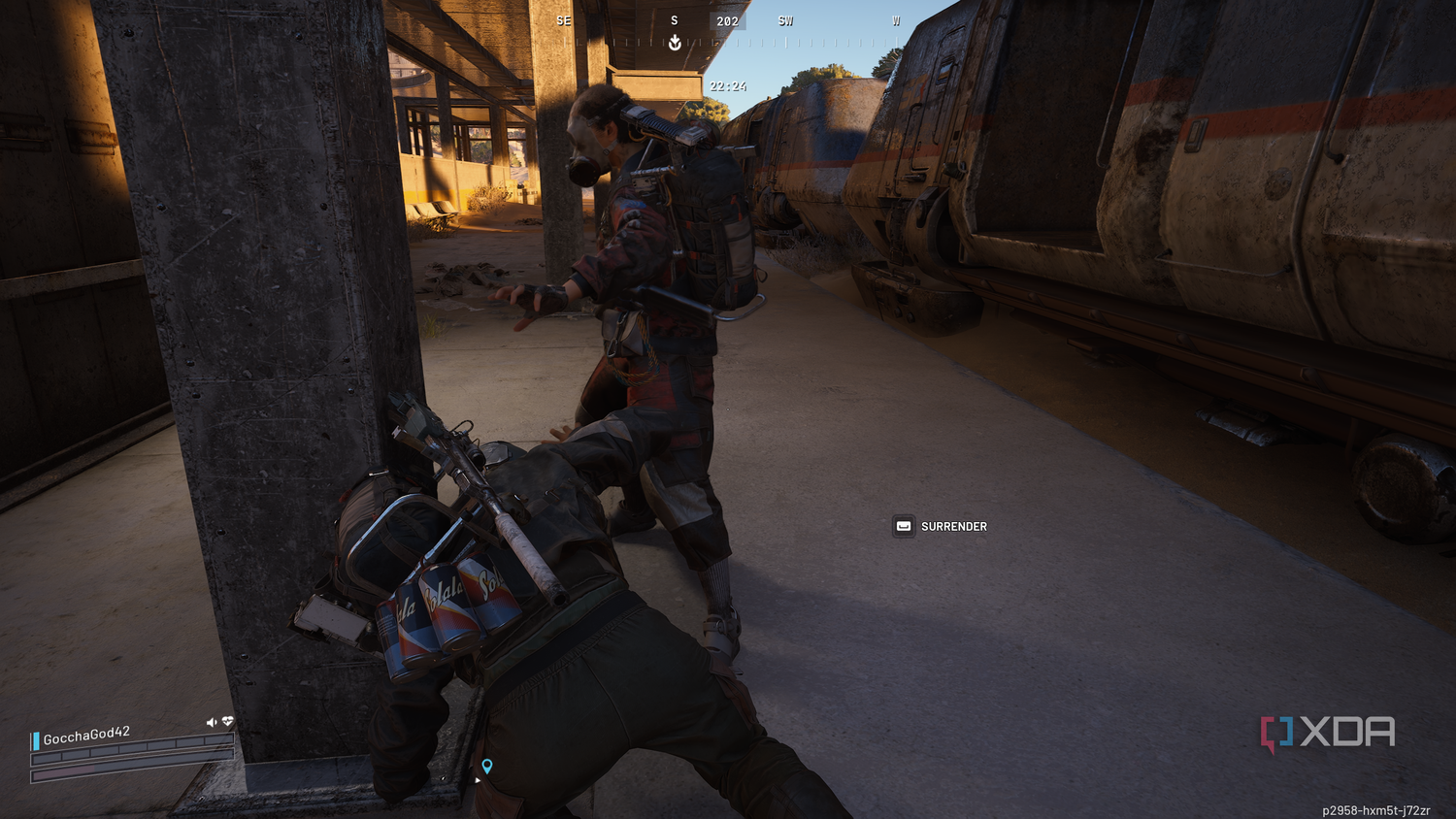 Surrendering to a raider in Arc Raiders.
