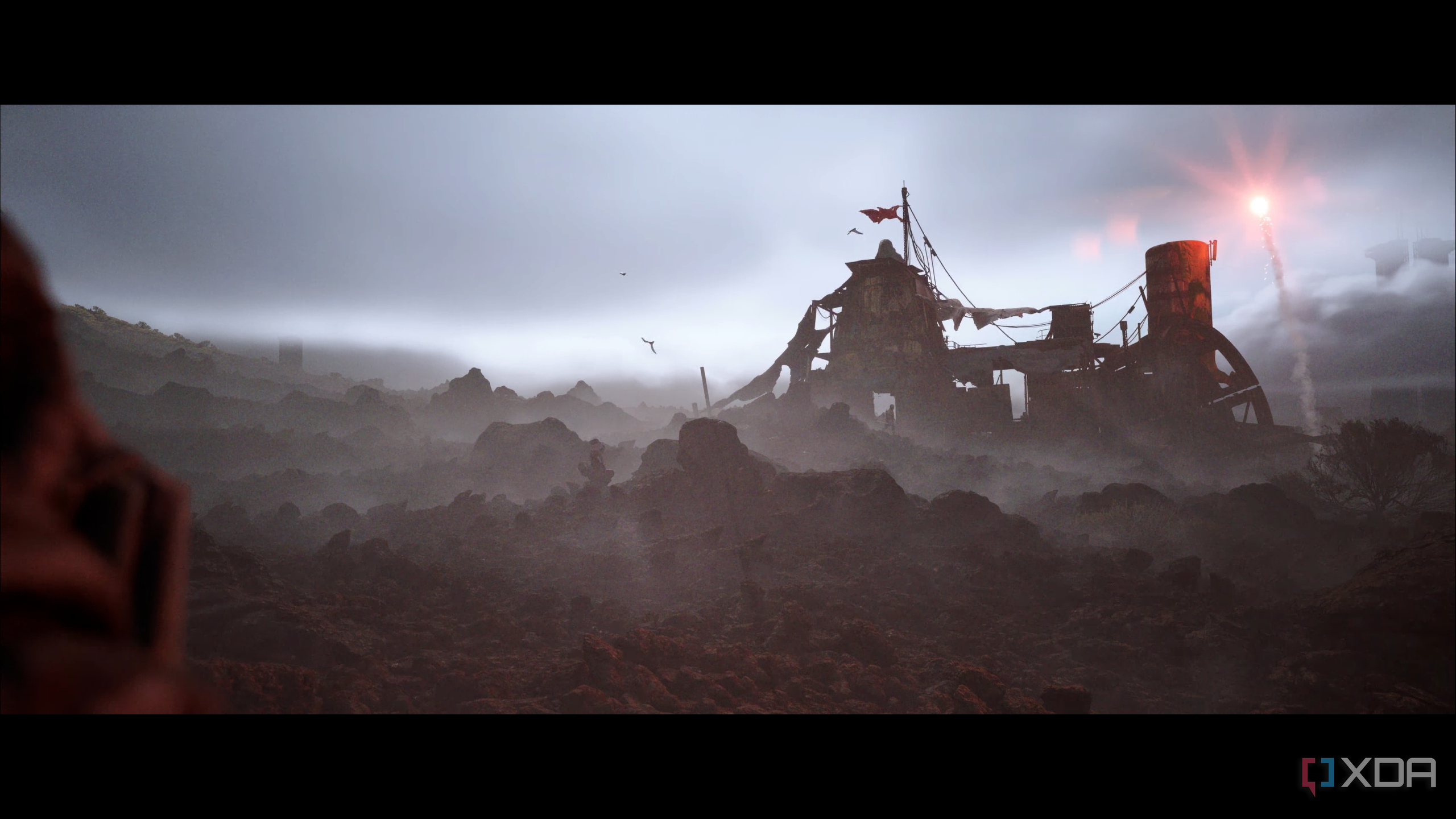 A Raider Camp at the outskirts of a map in a cutscene in Arc Raiders.