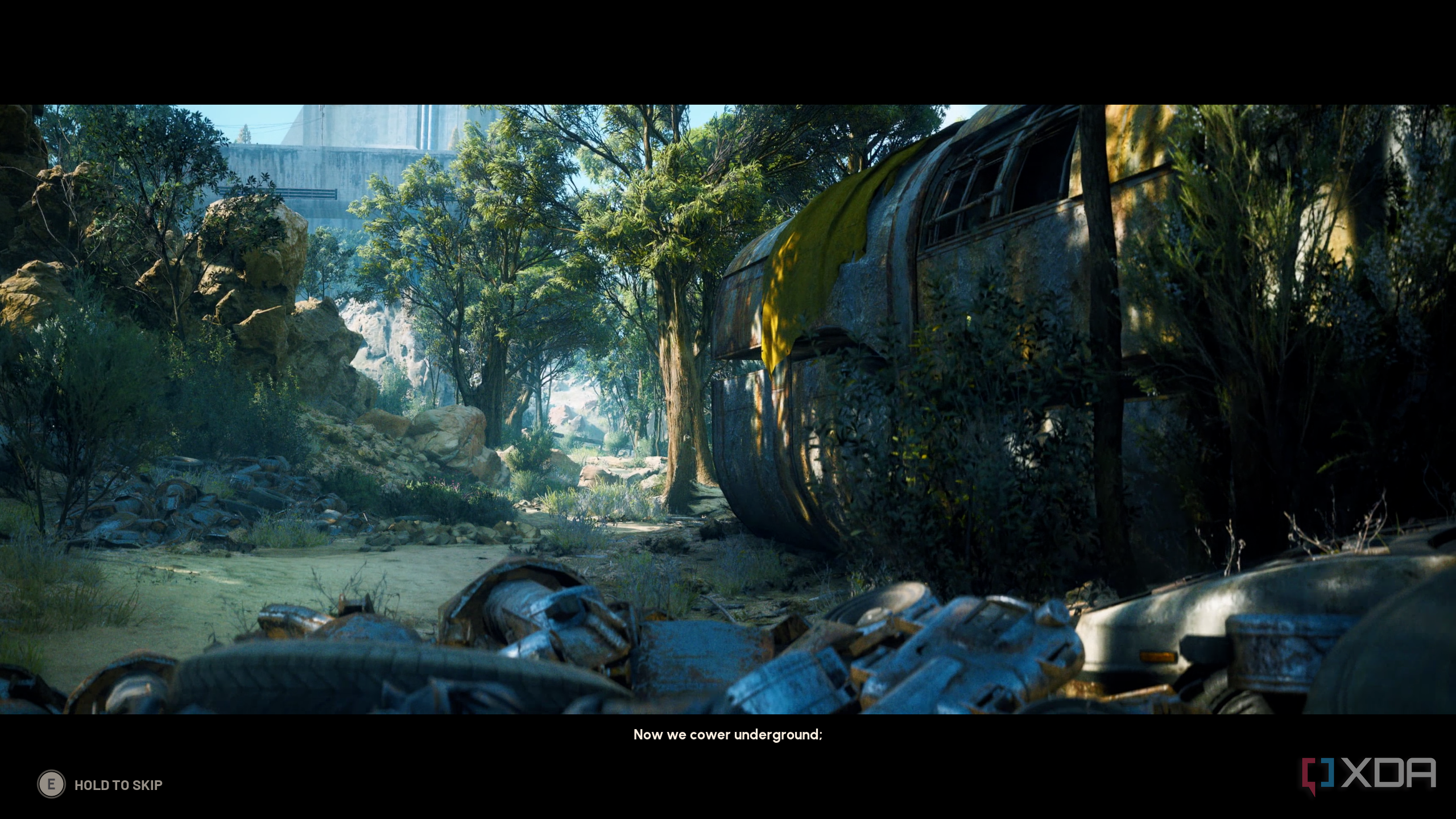 A raider camp in a cutscene in Arc Raiders.
