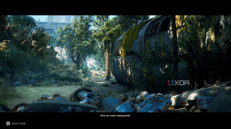 A raider camp in a cutscene in Arc Raiders.