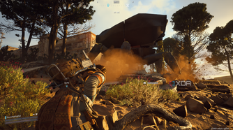 A Bastion downing a player in Arc Raiders.