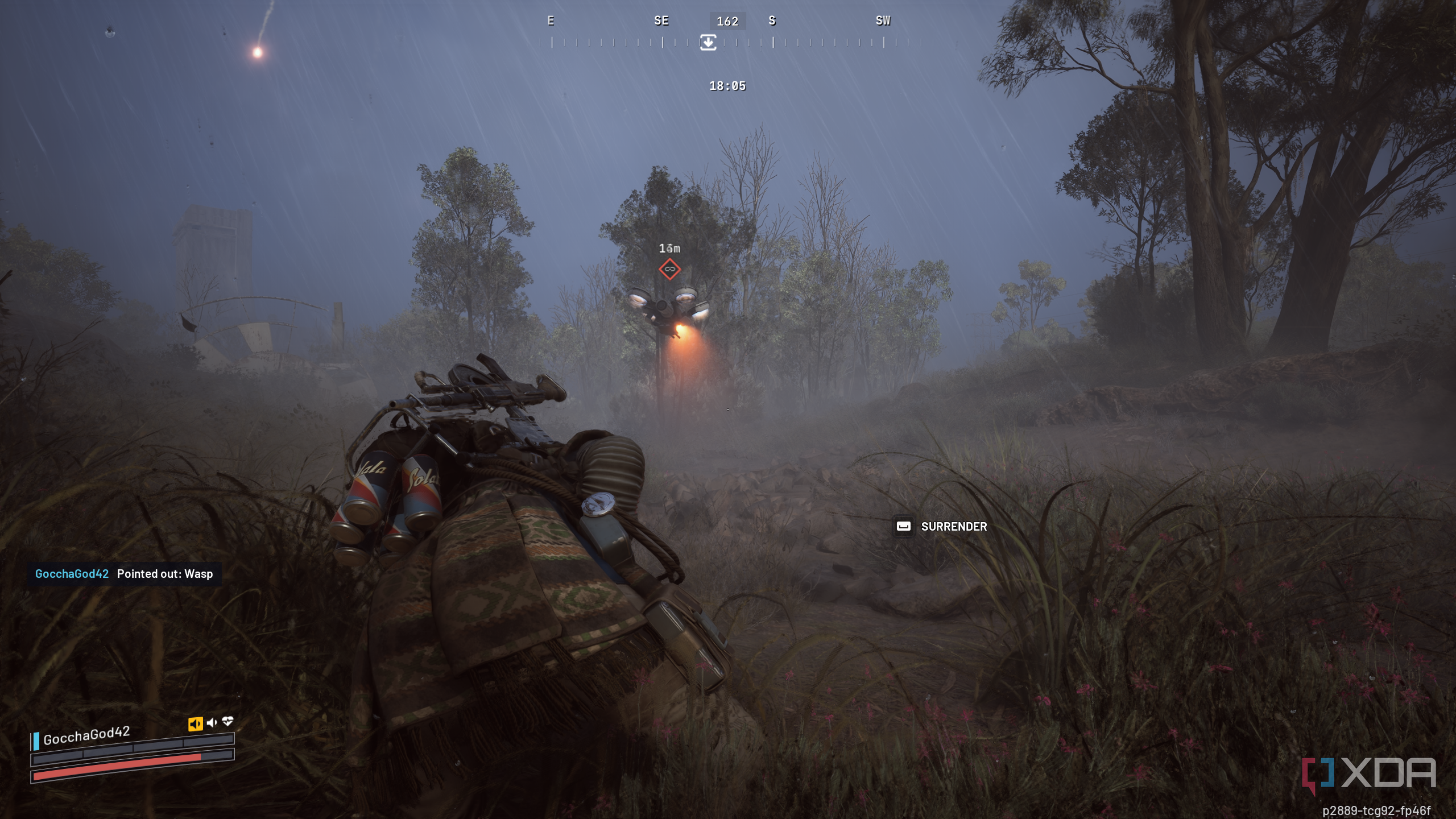 An AI drone downing a player in Arc Raiders.