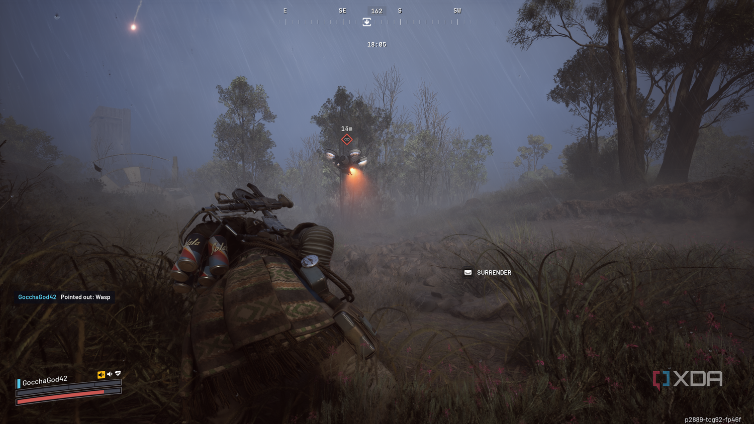 An AI drone downing a player in Arc Raiders.