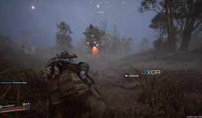An AI drone downing a player in Arc Raiders.