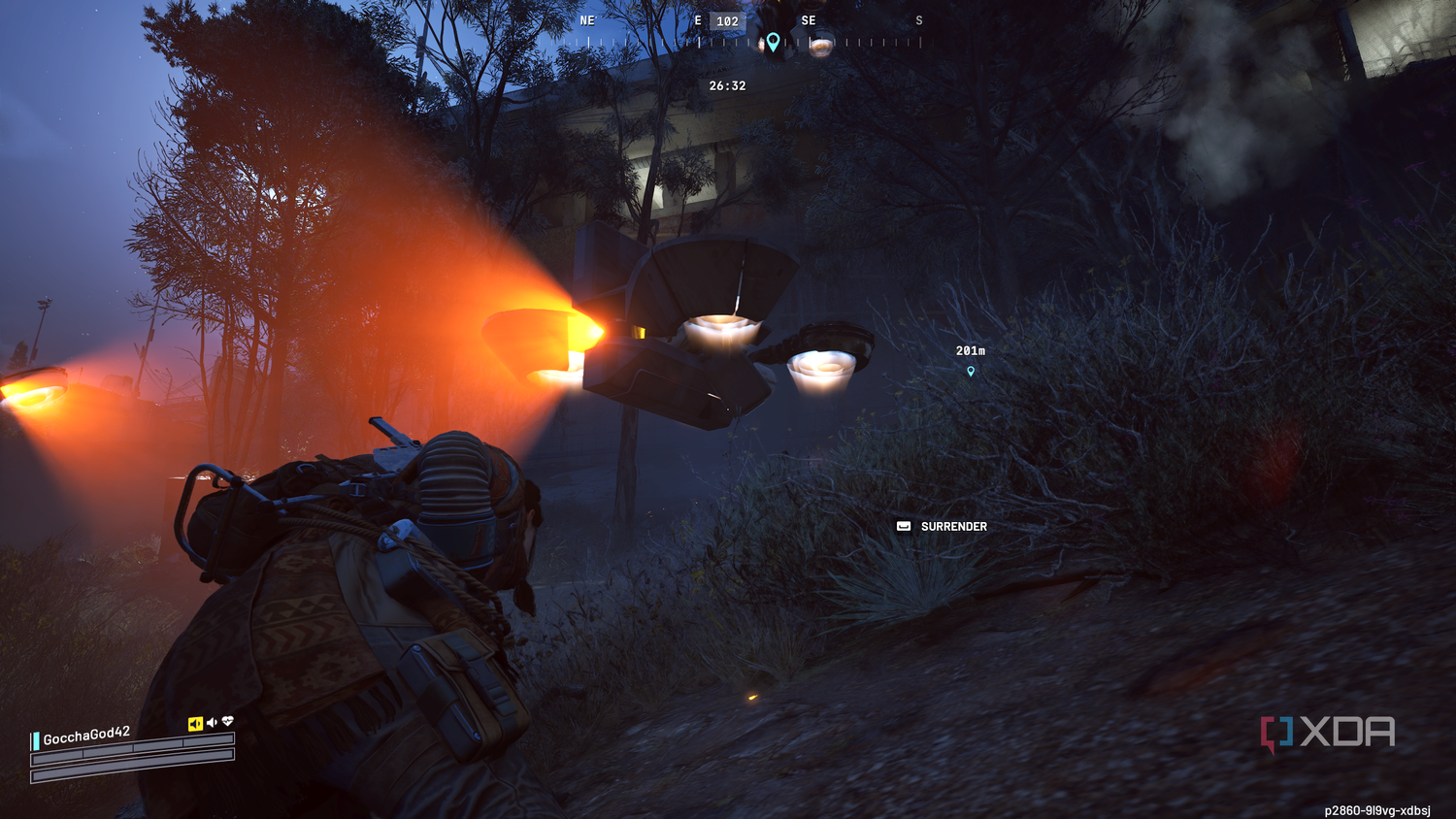 A Hornet taking down a player in Arc Raiders.